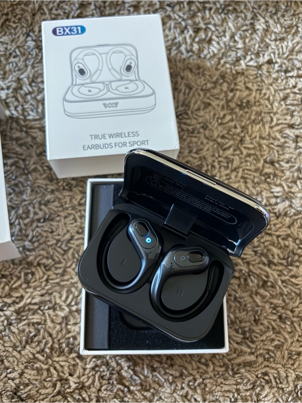 BX31 True Wireless Sport Earbuds in Black